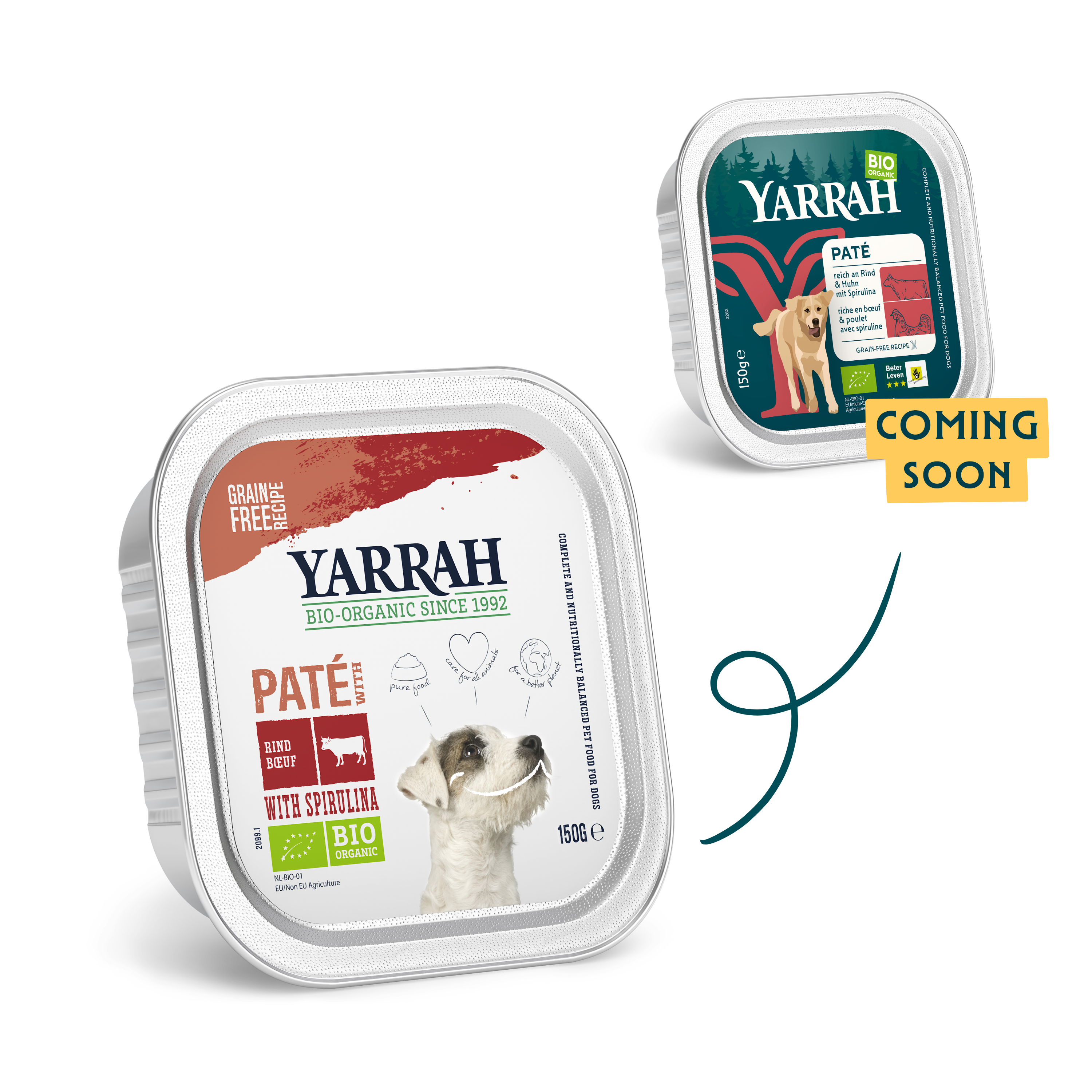 Organic dog food pâté with beef and chicken Organic dog food pâté with beef and chicken