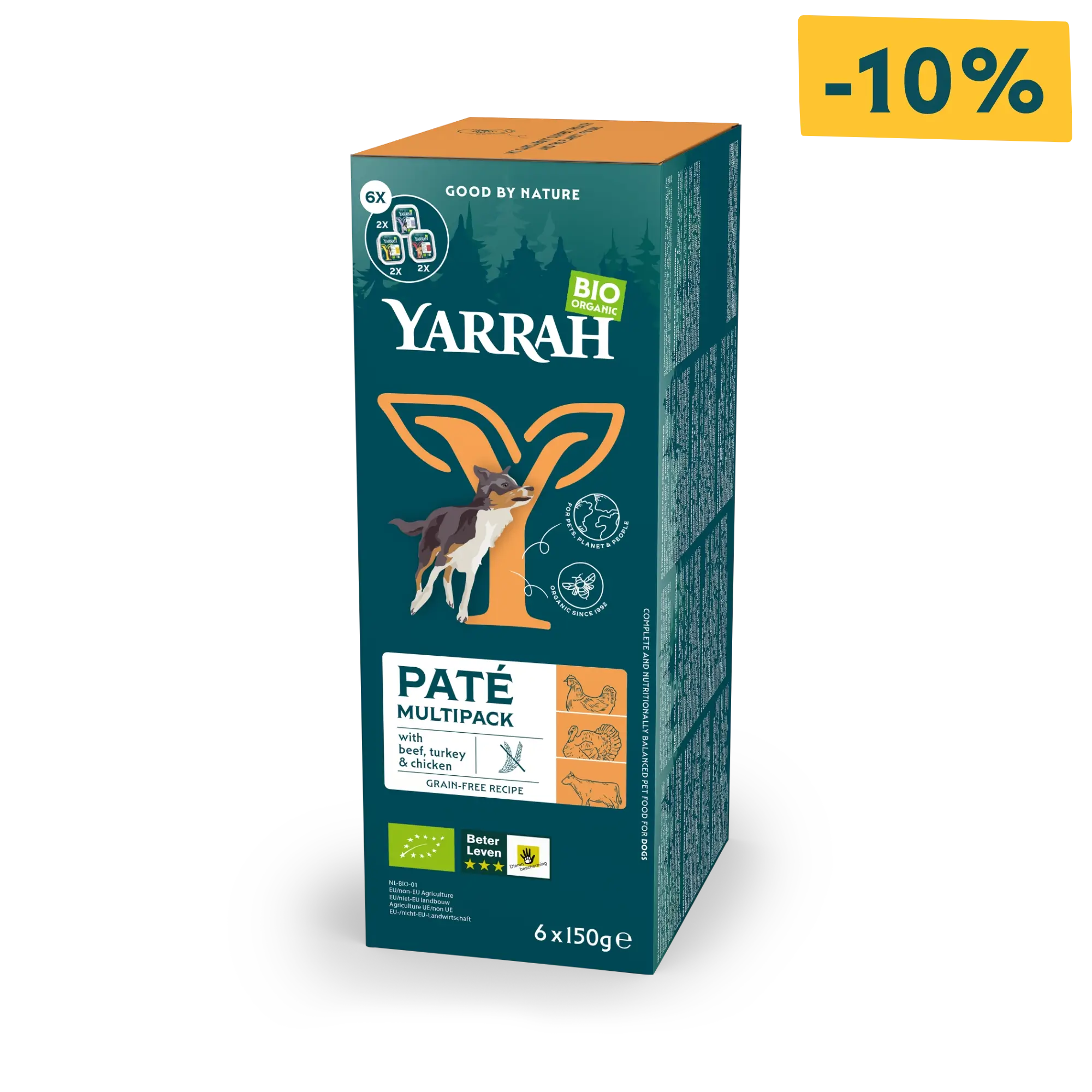 Biologisch hondenvoer paté in 3 smaken