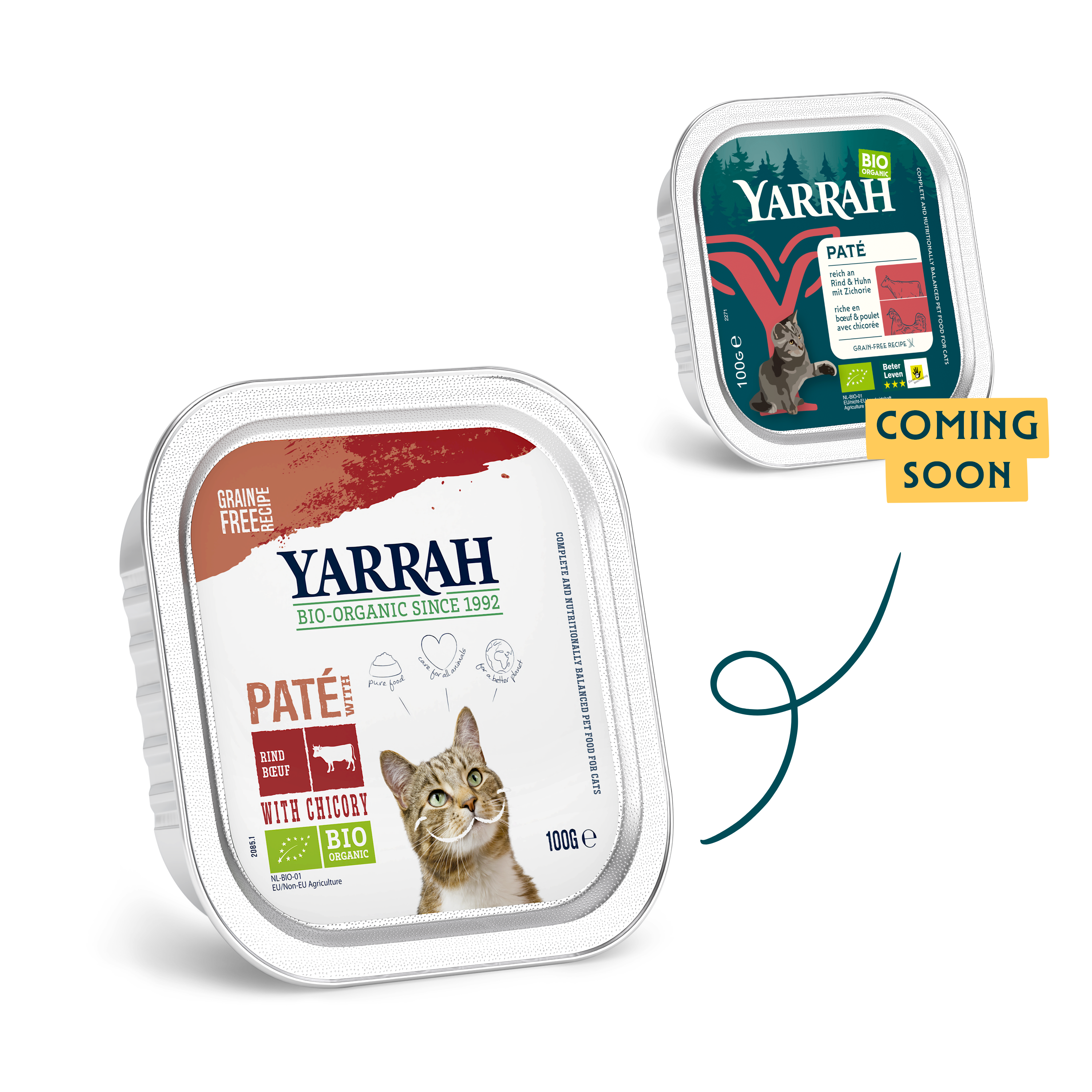 Organic cat food pâté with beef and chicken Organic cat food pâté with beef and chicken