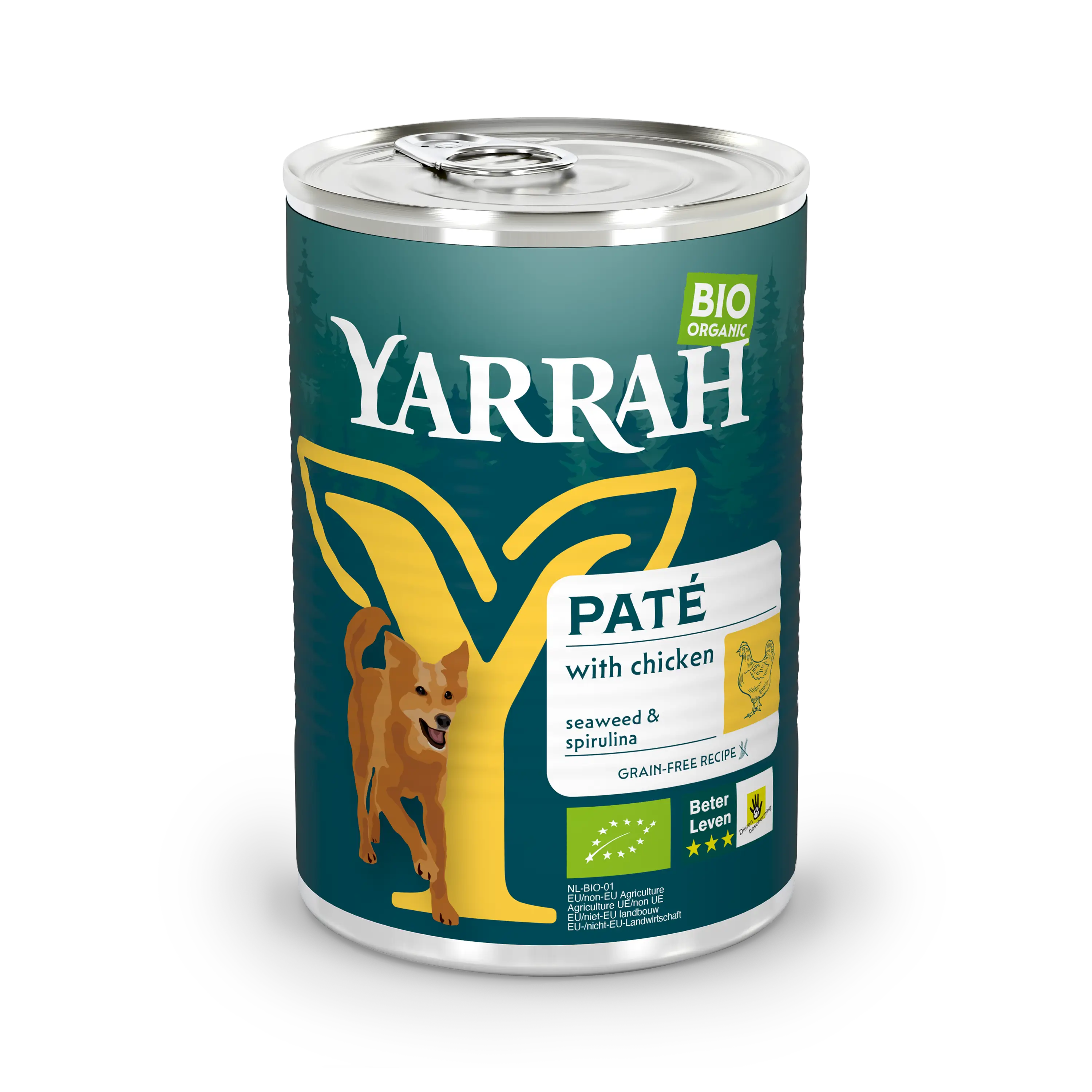 Organic dog food pâté with chicken Organic dog food pâté with chicken