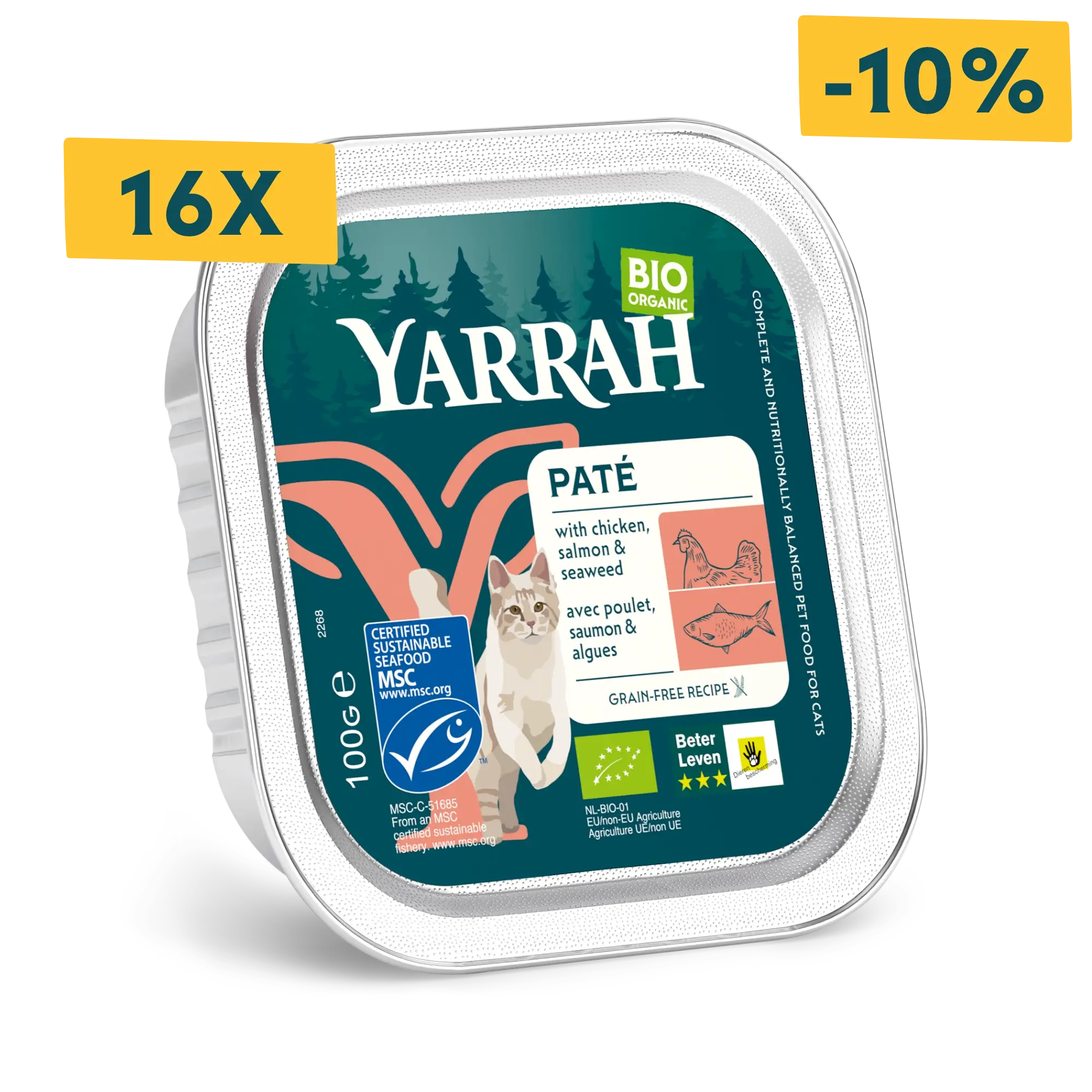 Bio-Katzenfutter Pastete mit Lachs