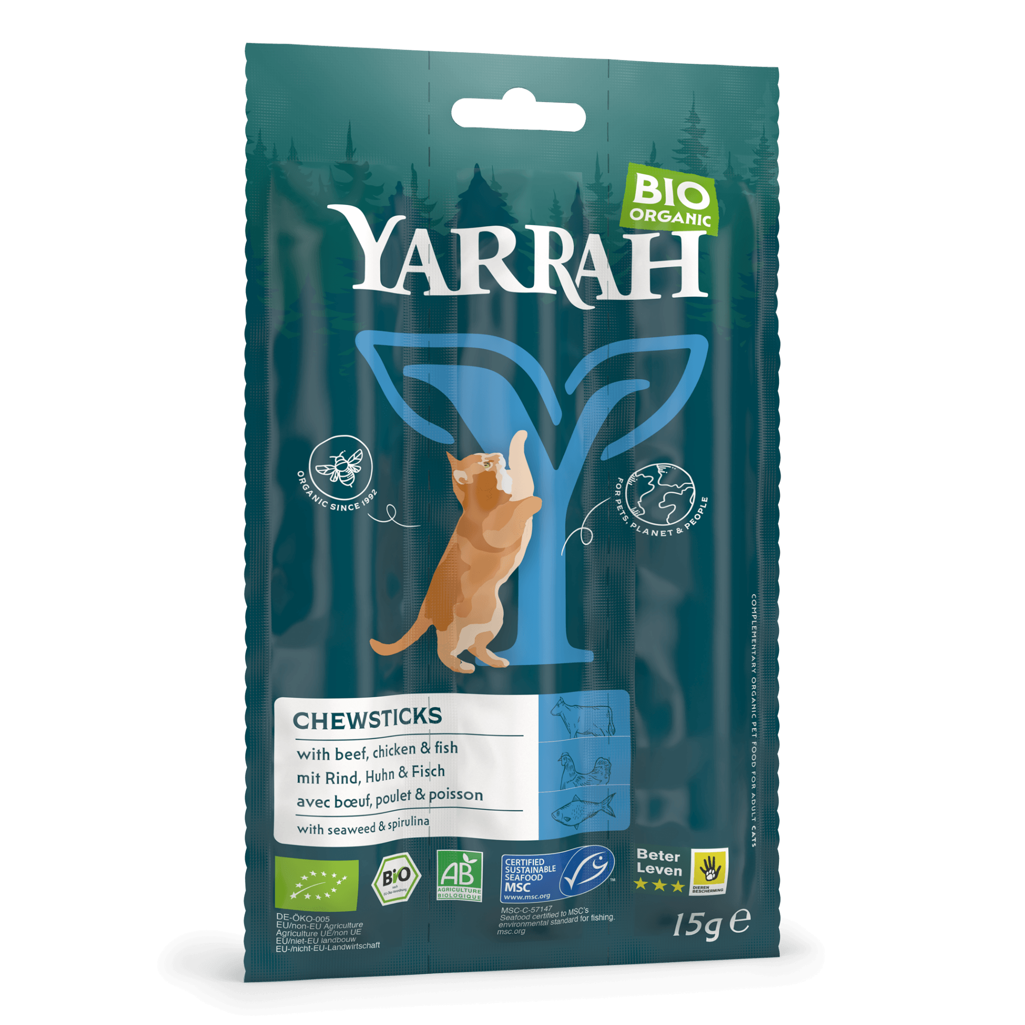 Organic chewsticks for cats