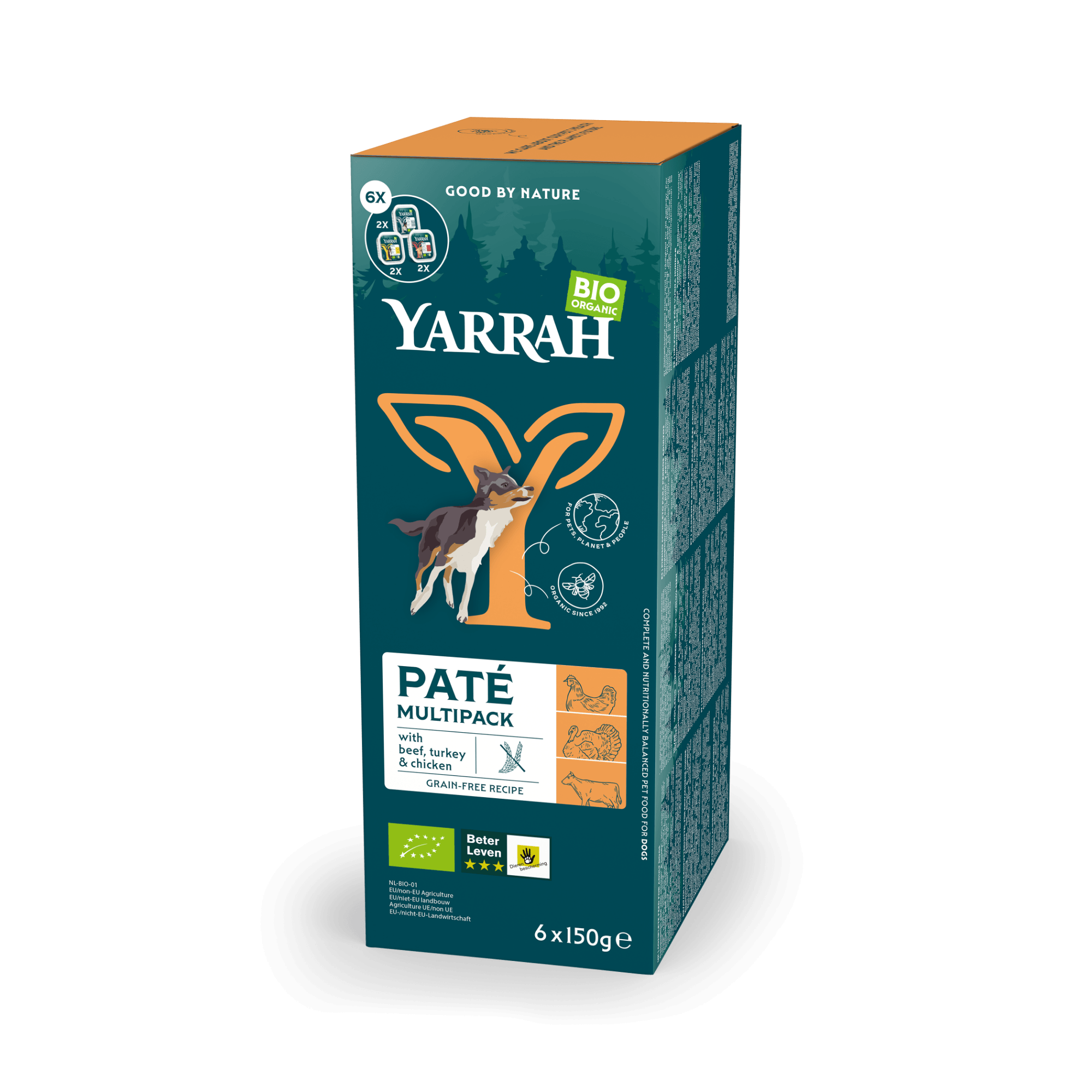 Biologisch hondenvoer paté in 3 smaken