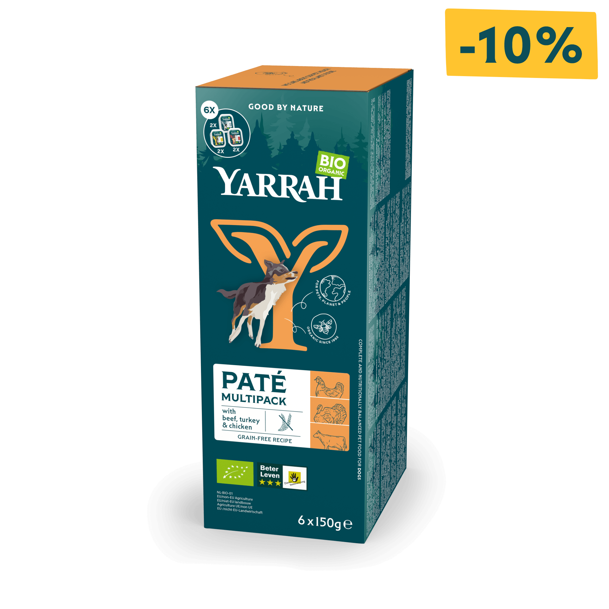 Paté biologico per cani in 3 gusti