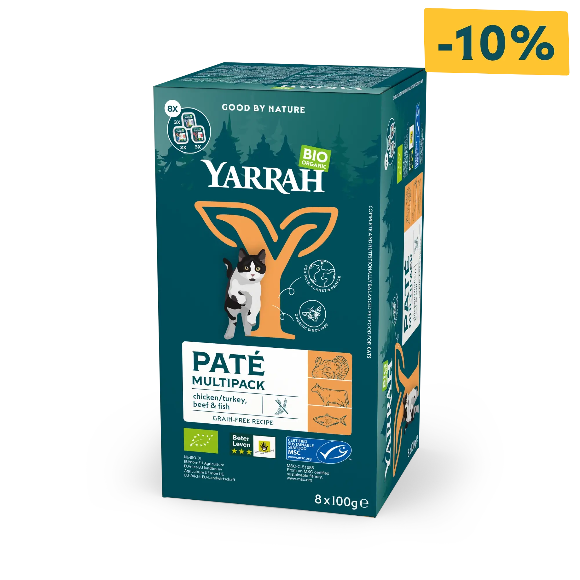 Bio-Katzenfutter Pastete in 3 Varianten