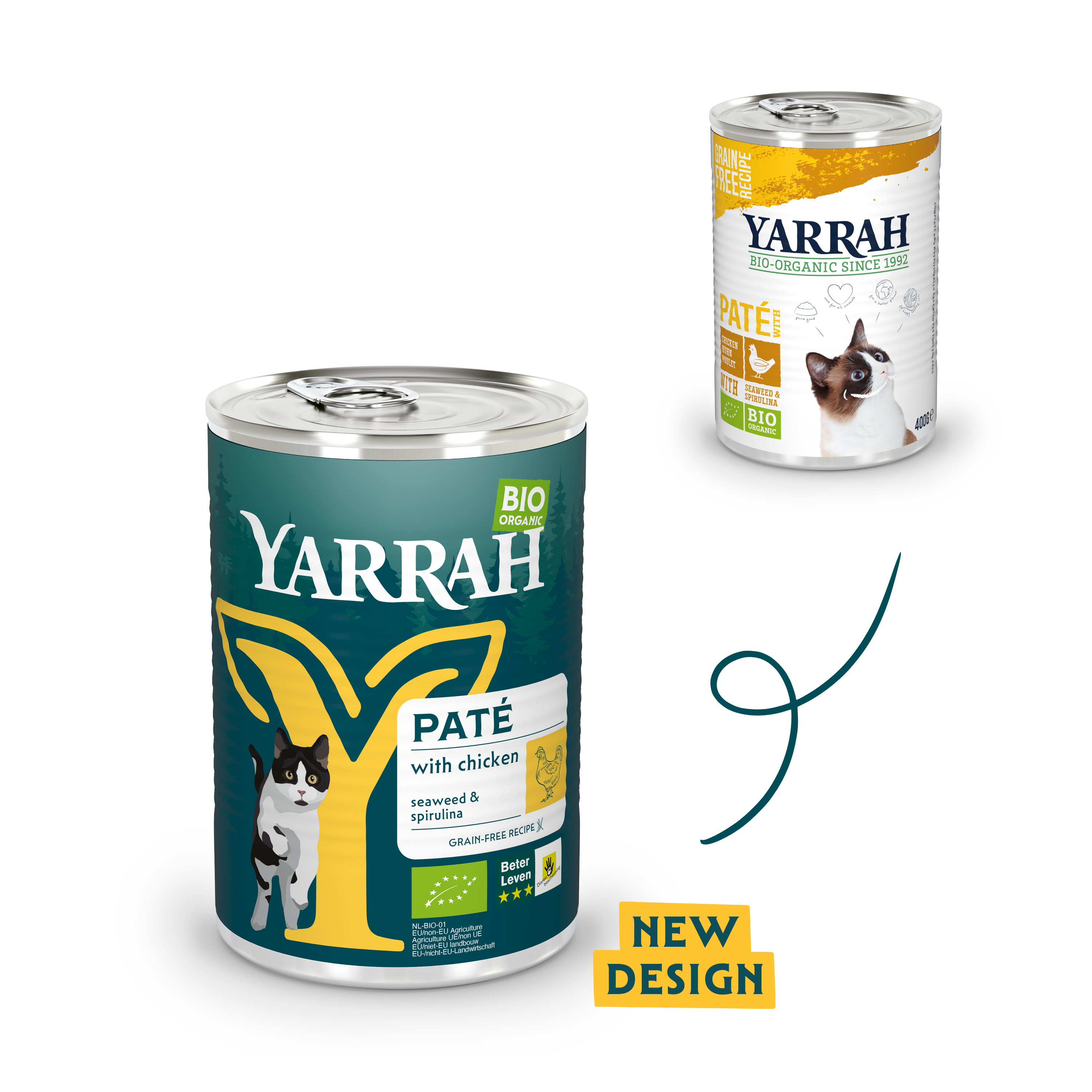 Yarrah cat food can of pate with chicken new design