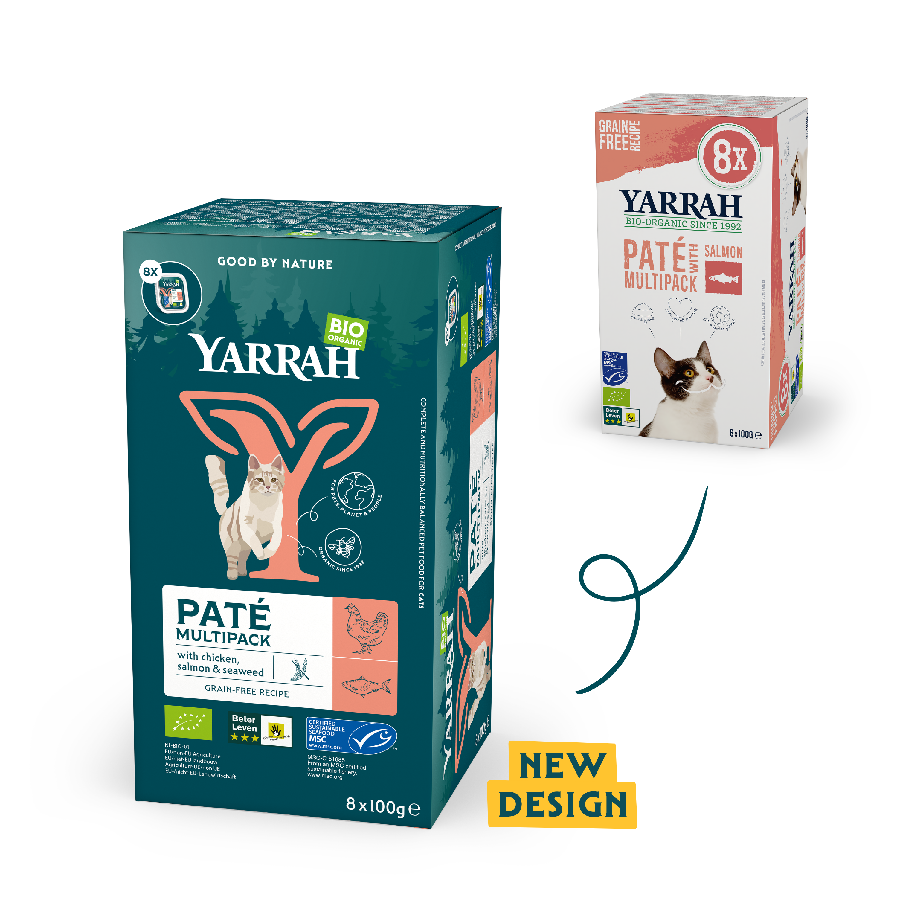 Yarrah cat foor multpack paté salmon new design