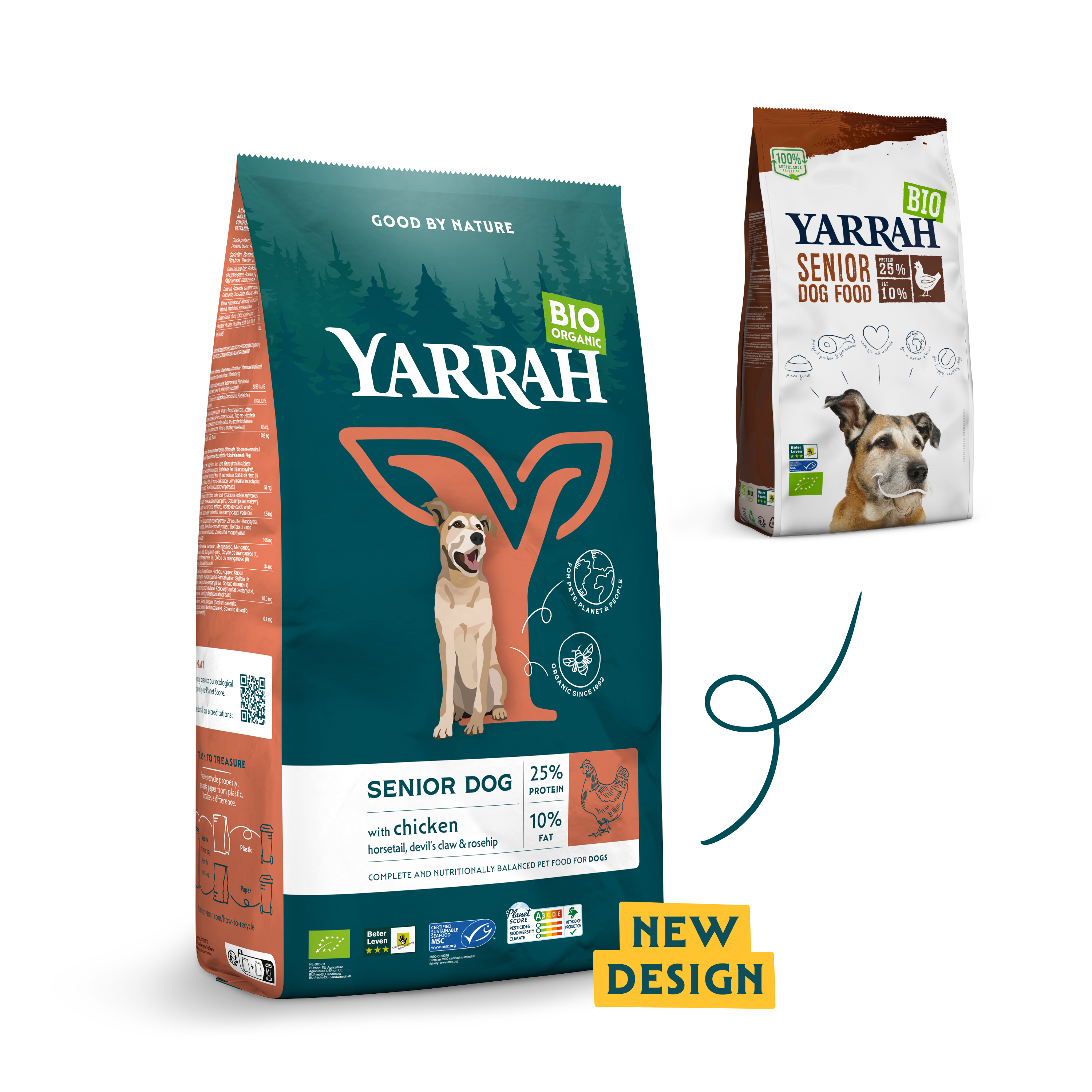 Yarrah biologisch hondenvoer voor senior honden - brokken