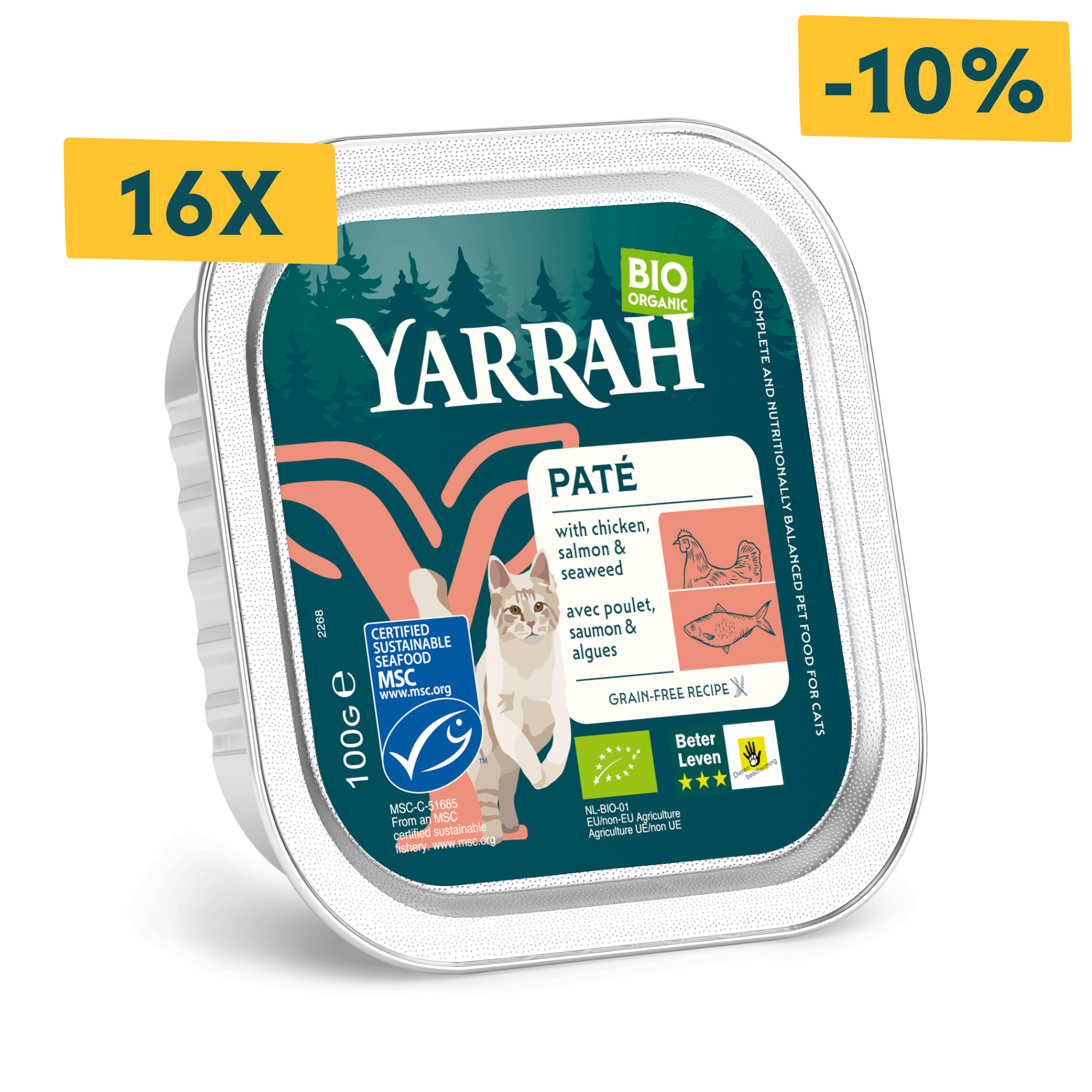 Bio-Katzenfutter Pastete mit Lachs
