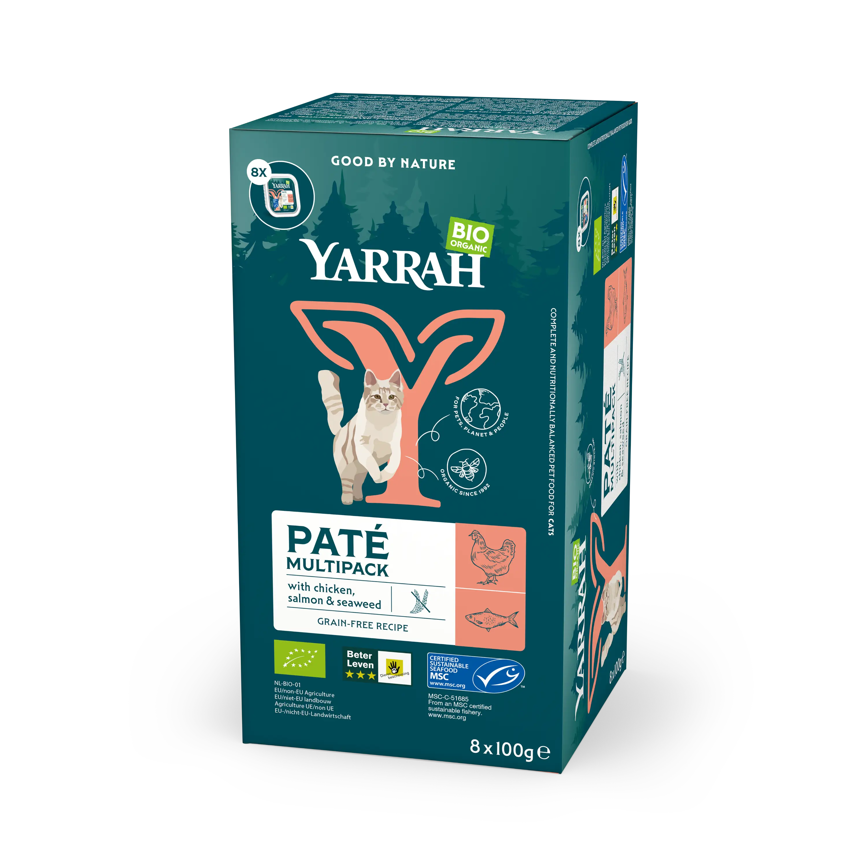 Organic cat food pâté with salmon Organic cat food pâté with salmon