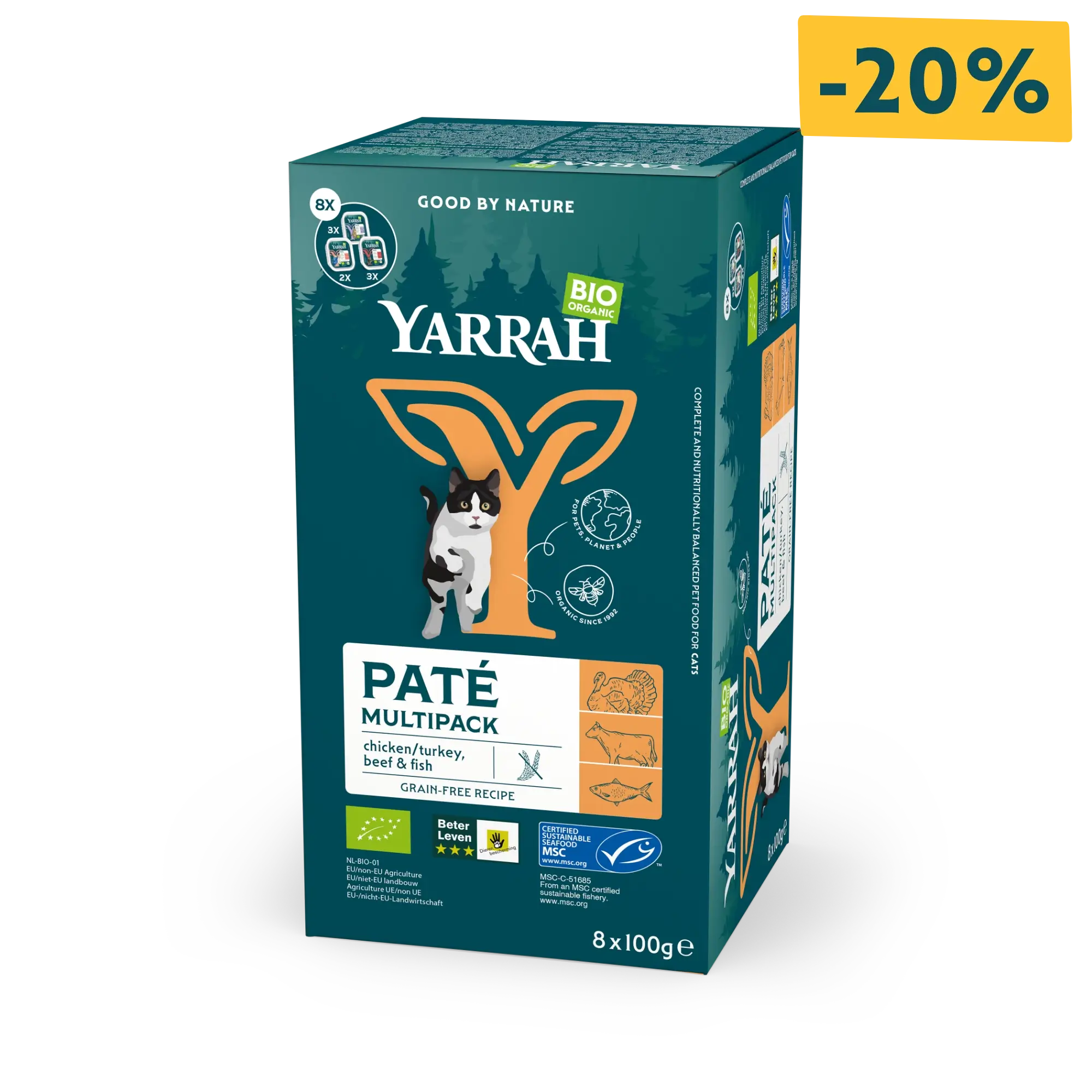 Biologisch kattenvoer paté in 3 smaken