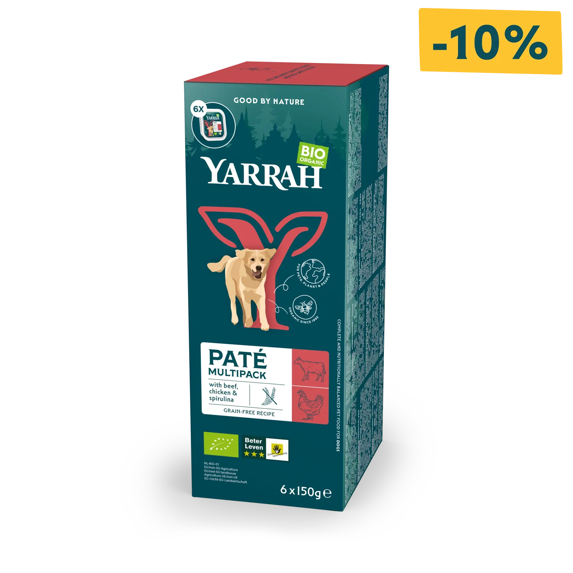 Bio-Hundefutter Pastete mit Rind und Huhn