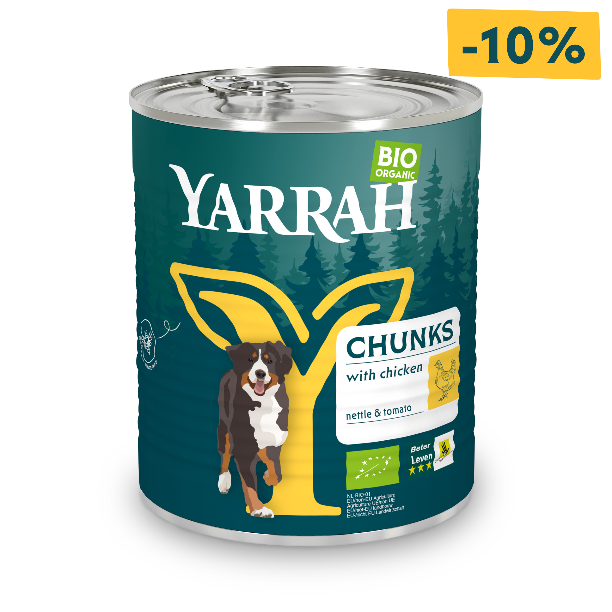 Biologisch hondenvoer chunks met kip Biologisch hondenvoer chunks met kip