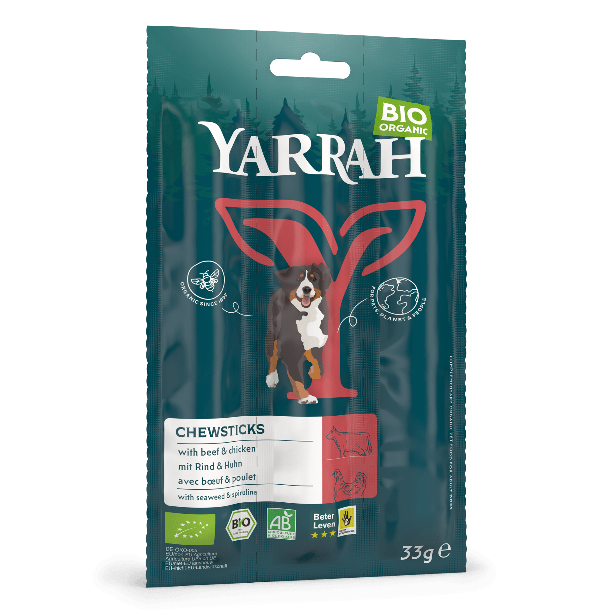 Organic chewsticks for dogs