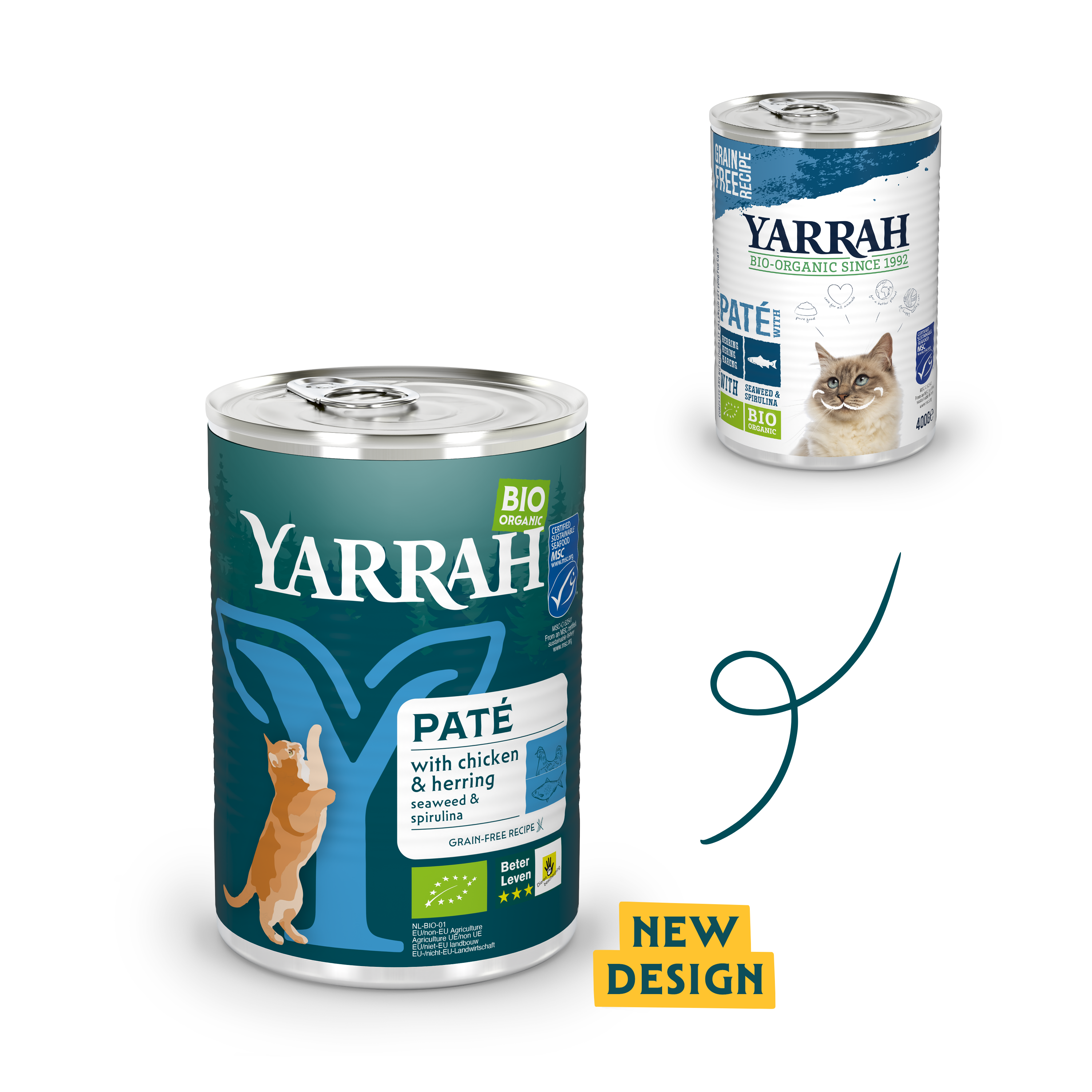 Yarrah cat food can of pate with fish new design
