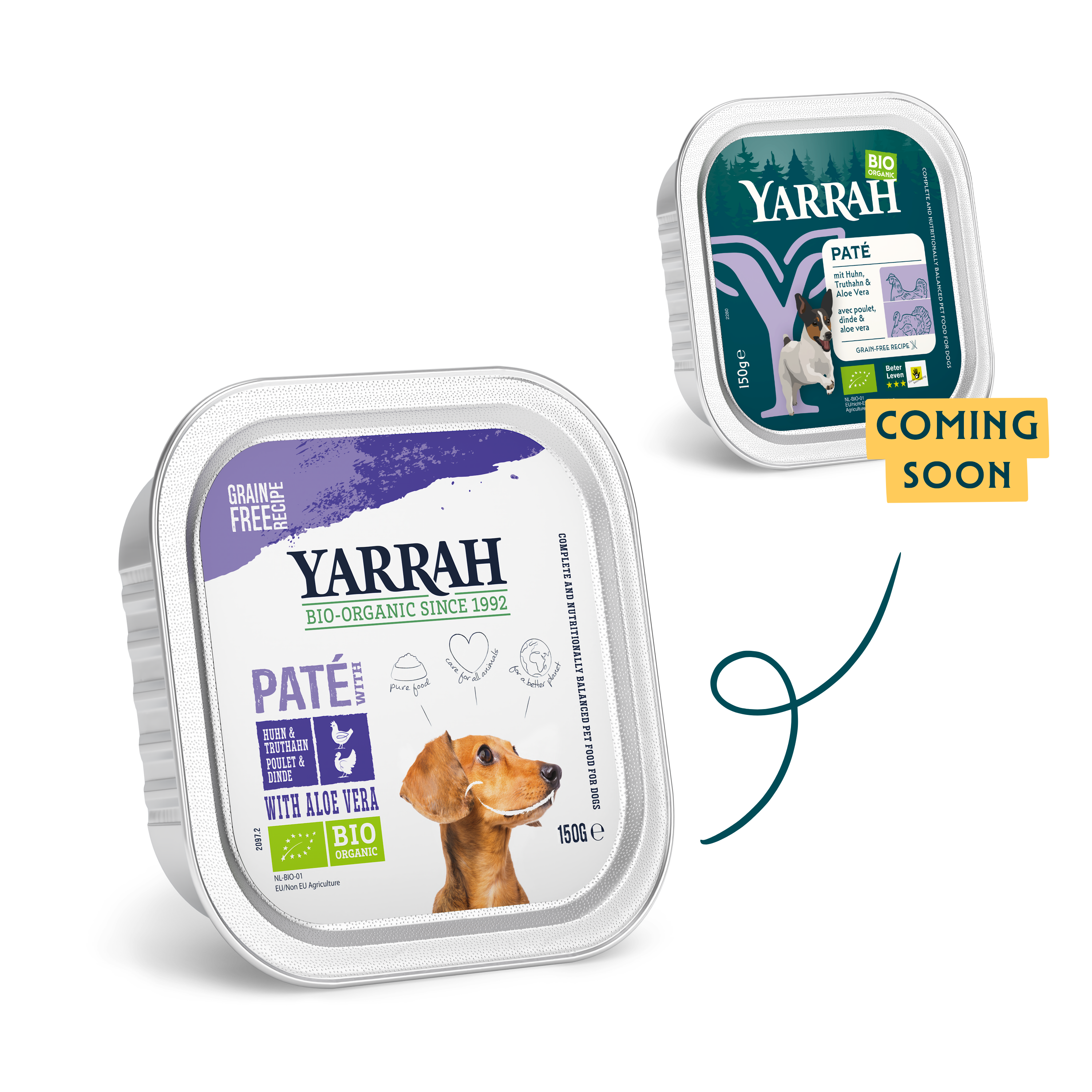 Organic dog food pâté with chicken and turkey Organic dog food pâté with chicken and turkey