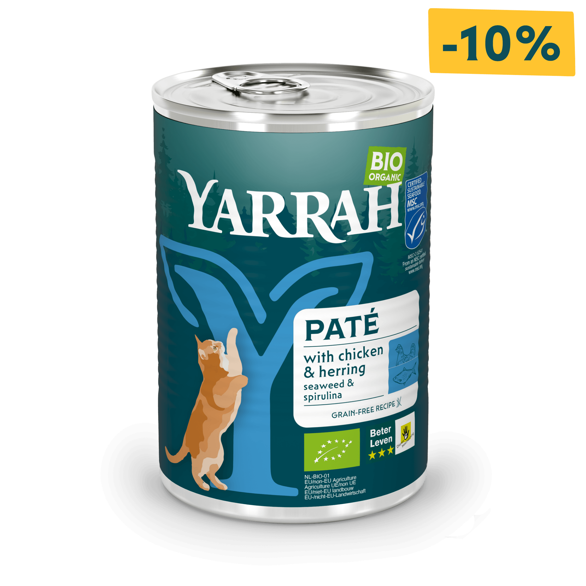 Bio-Katzenfutter Pastete mit Fisch