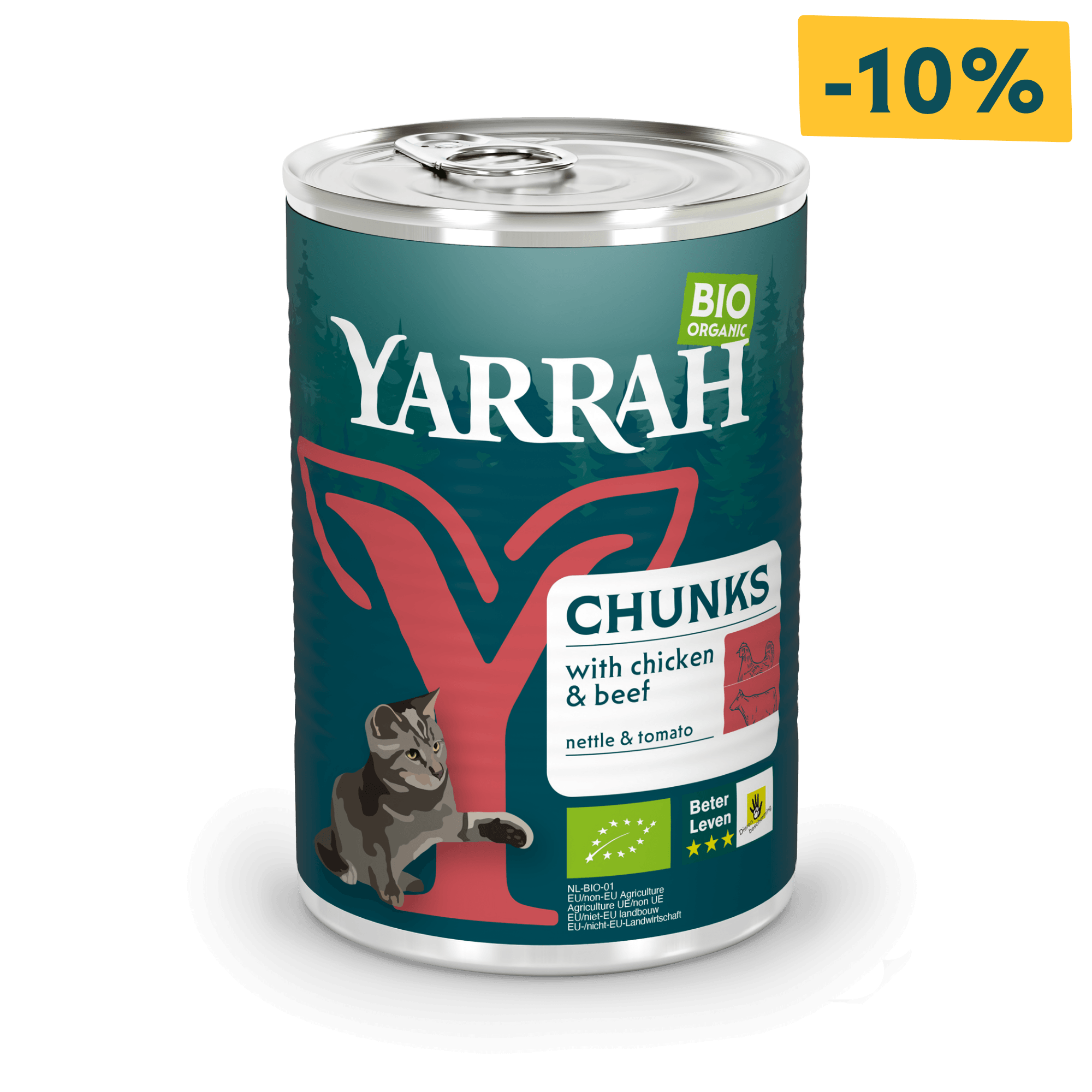 Bio-Katzenfutter Bröckchen mit Huhn und Rind