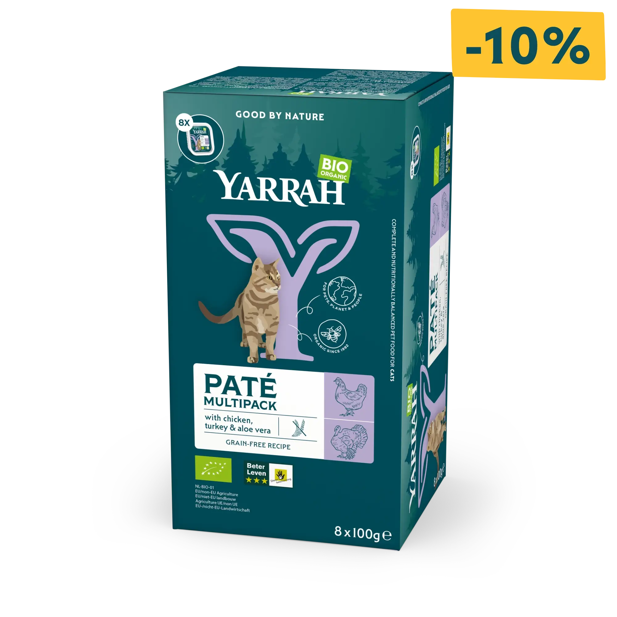 Bio-Katzenfutter Pastete mit Huhn und Truthahn