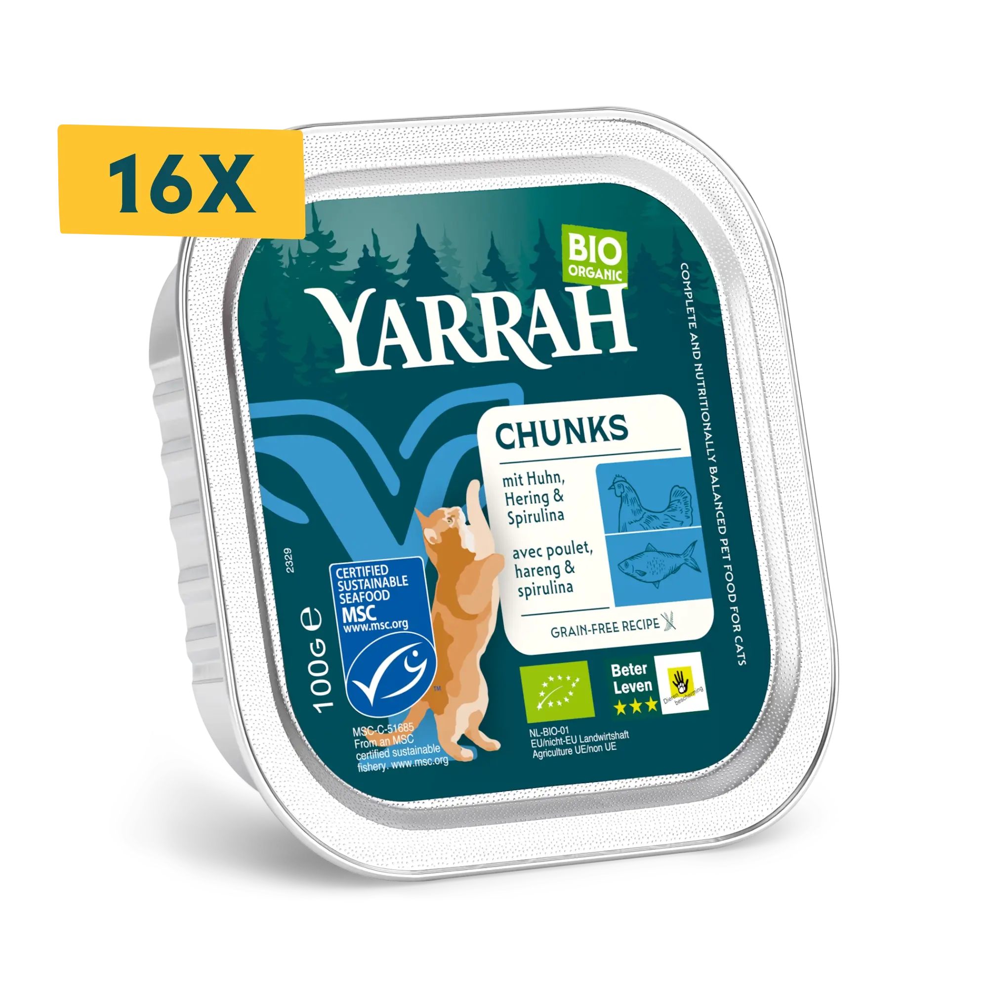 Organic cat food chunks with fish Organic cat food chunks with fish