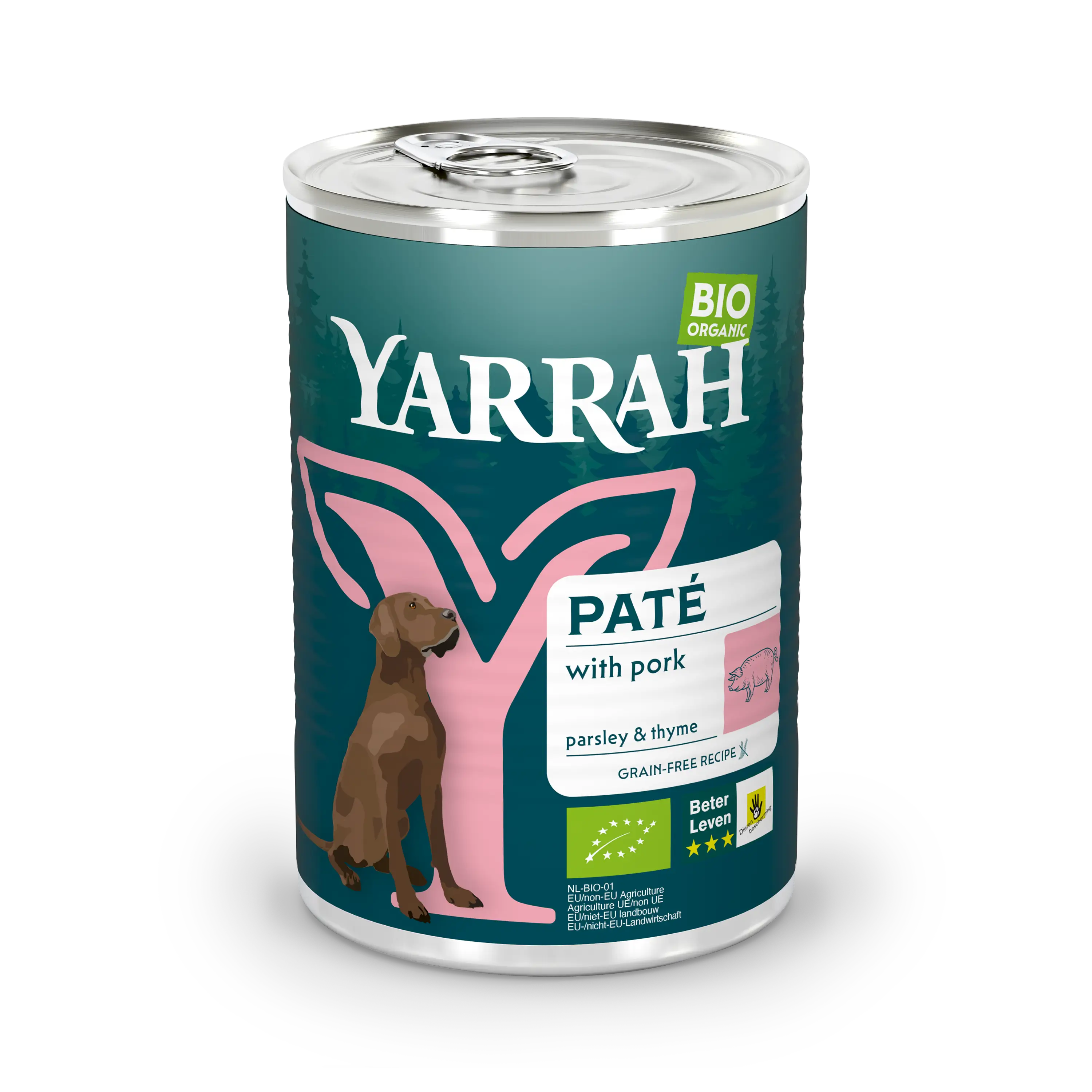 Bio-Hundefutter Pastete mit Schwein Bio-Hundefutter Pastete mit Schwein